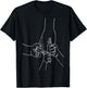 Vater und 3 Kinderhände Vatertag Für Väter Eltern Kinder T-Shirt - T-Shirt | Black