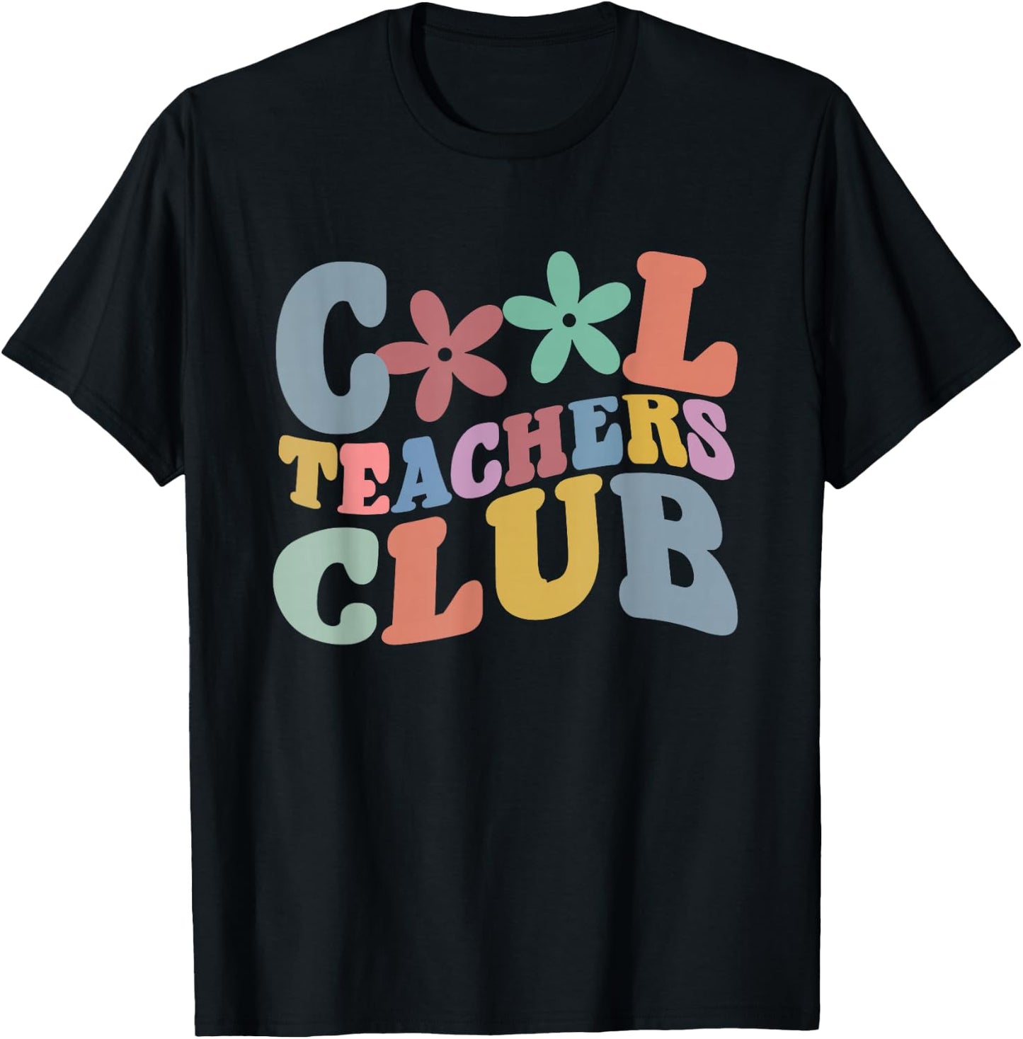 Funny Cool Teacher Club Shirt - Men's Adults Black X-Small Modern Club Collar Short Sleeve T-Shirt - T-Shirt | Black