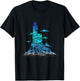 Lighthouse Old Seaside House Clouds Sailing Life Sea T-Shirt - T-Shirt | Black