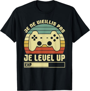 Men Video Games Gamer I'm Not Aged I Level Up , Black, S T-Shirt - T-Shirt | Black