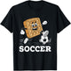 Waffle Playing Soccer Waffles Food Lover T-Shirt - T-Shirt | Black