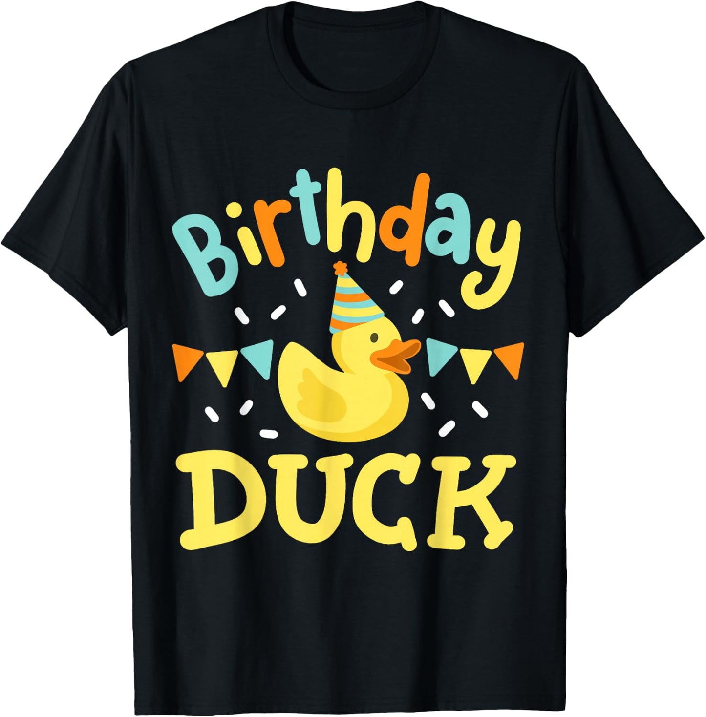 Birthday Duck Kids Girls Boys Rubber Duck Bday Party Family T-Shirt - T-Shirt | Black