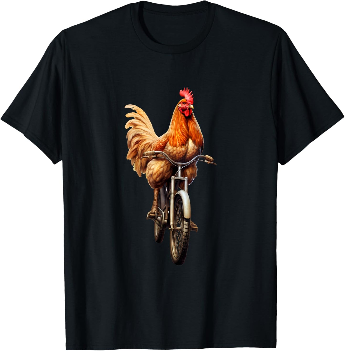 Chicken Bike Cycling T-Shirt - T-Shirt | Black