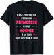 Princess Super Noémie Girl Humour Name Noémie , Black, Female X-Small T-Shirt - T-Shirt | Black