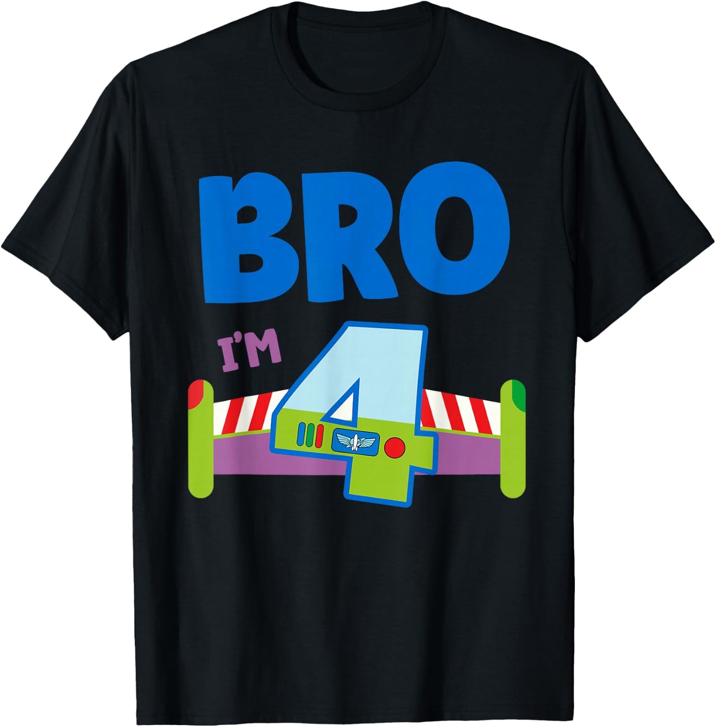 4th Birthday Boy Toy Lover Bro I'm 4 Year Old Story Party T-Shirt - T-Shirt | Black