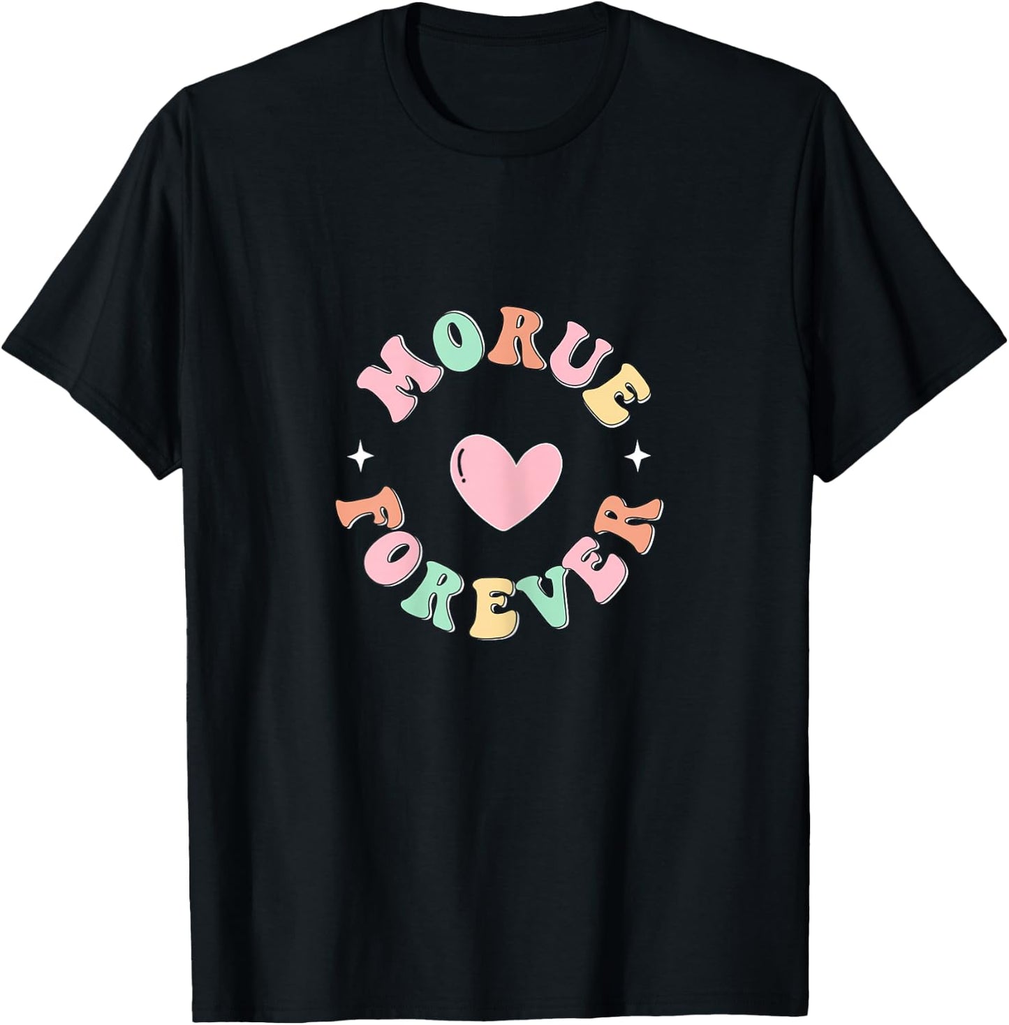 Cod Forever Heart Humour Retro Groovy , Black T-Shirt - T-Shirt | Black
