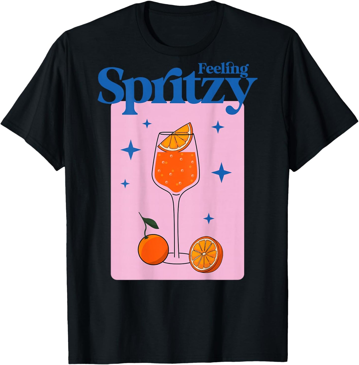 Feeling SPRITZY X HALLÖCHEN APEROLIKER Backprint T-Shirt - T-Shirt | Black