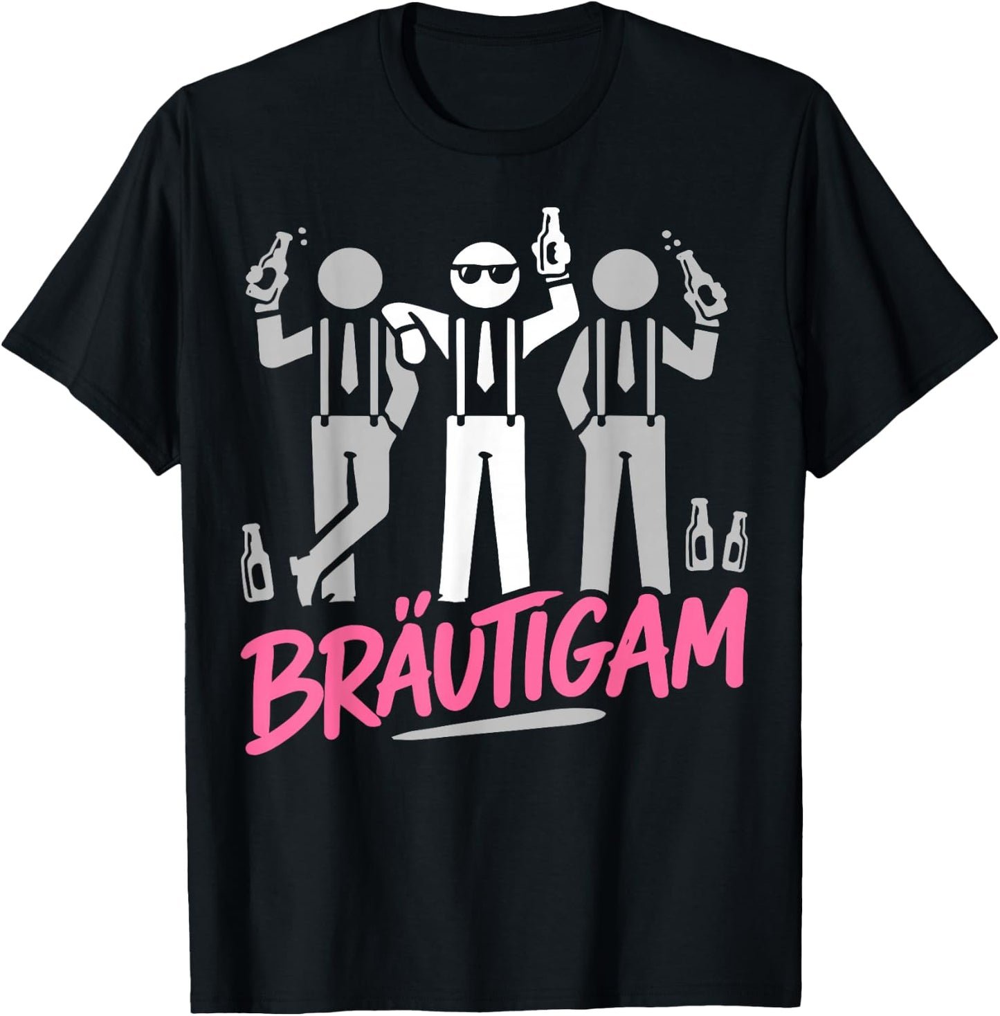 Bräutigam Junggesellenabschied Männer Poltern JGA T-Shirt - T-Shirt | Black