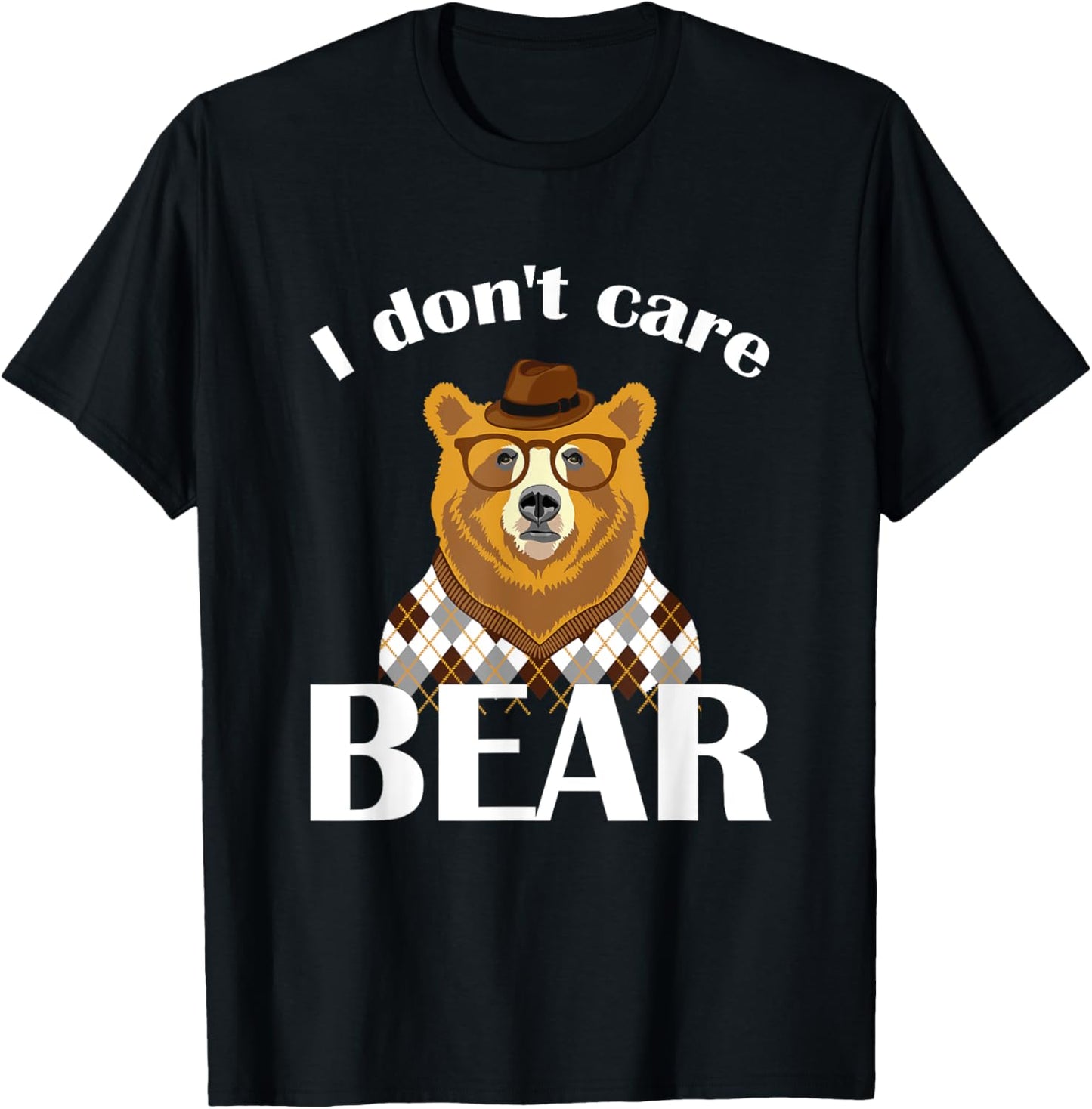 I Don't Care Bear Girls Boys Gift T-Shirt - T-Shirt | Black