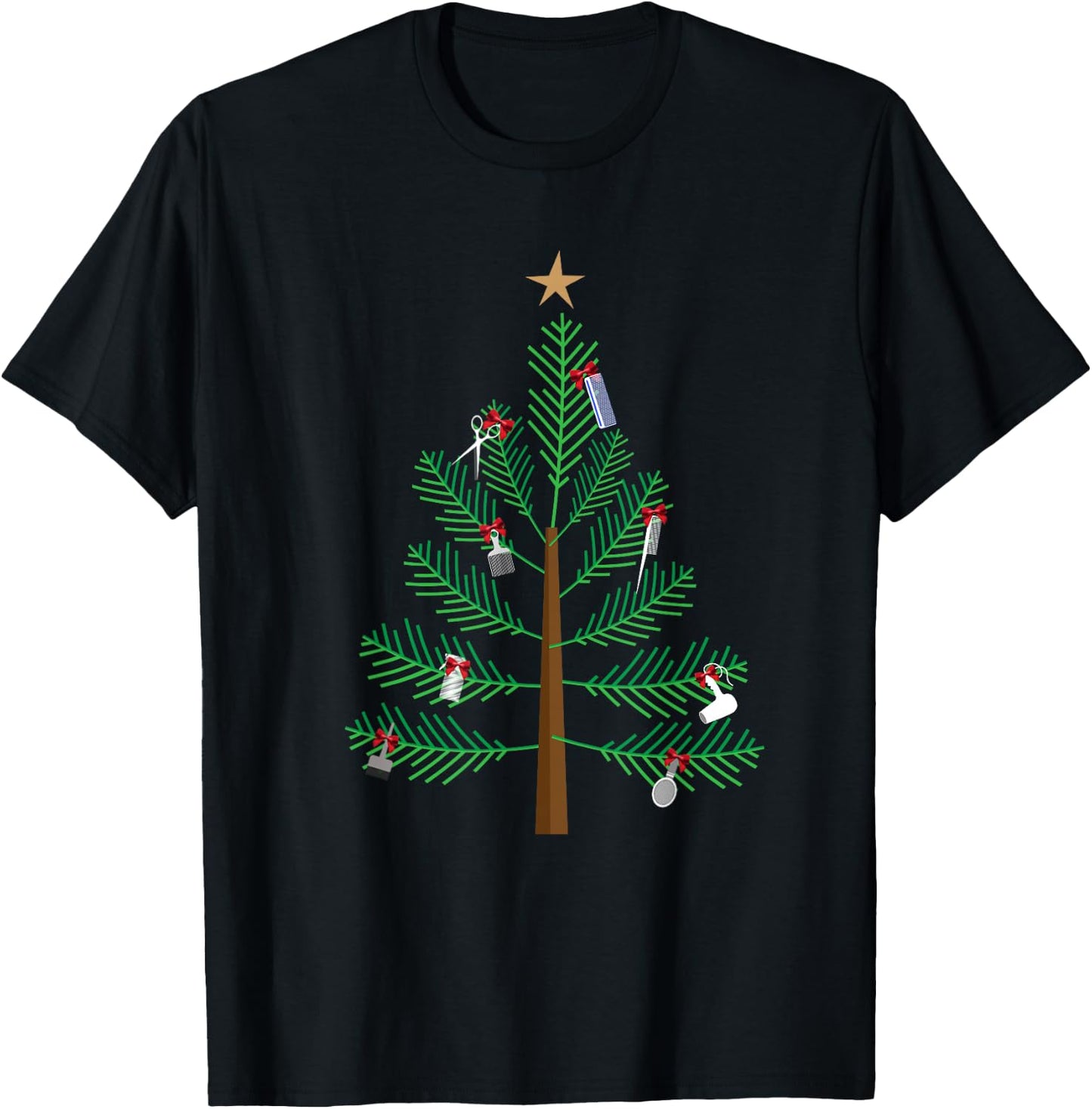 Hairstylist Christmas Shirt T-Shirt - T-Shirt | Black