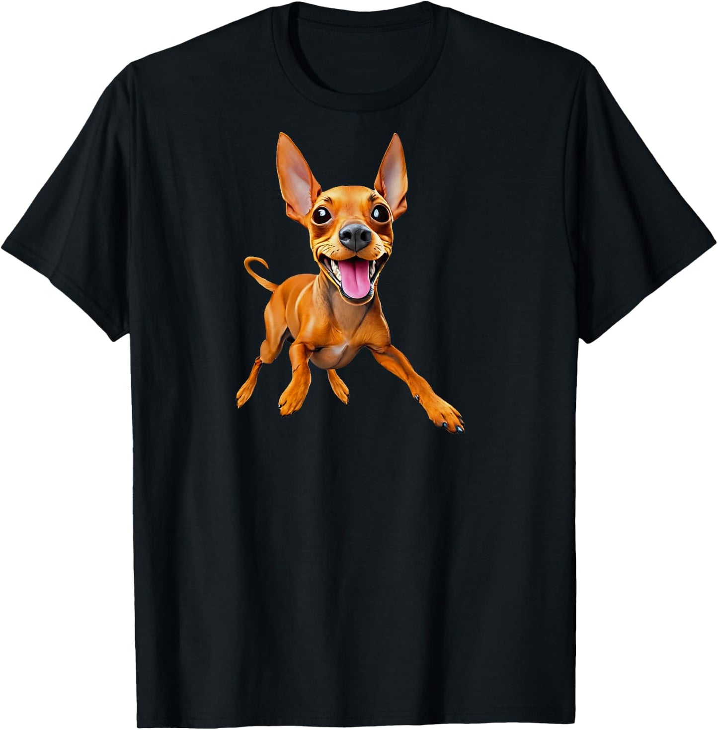 Minpin Funny Pet Miniature Pinscher Mini Pin Puppy Dog Dad Haut de Gamme T-Shirt - T-Shirt | Black