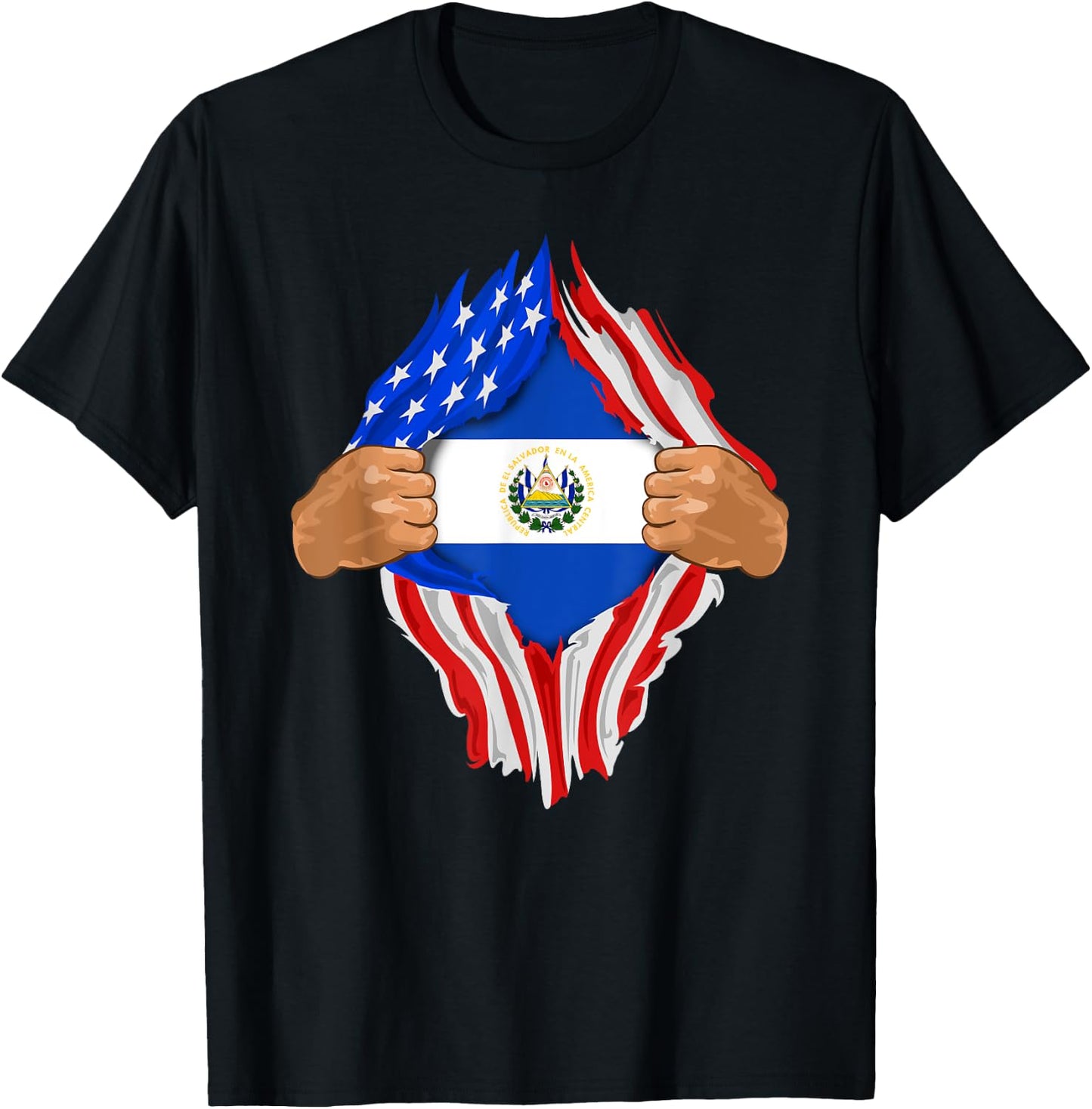 Salvadoran Blood Inside Me | El Salvador Flag Gift T-Shirt - T-Shirt | Black