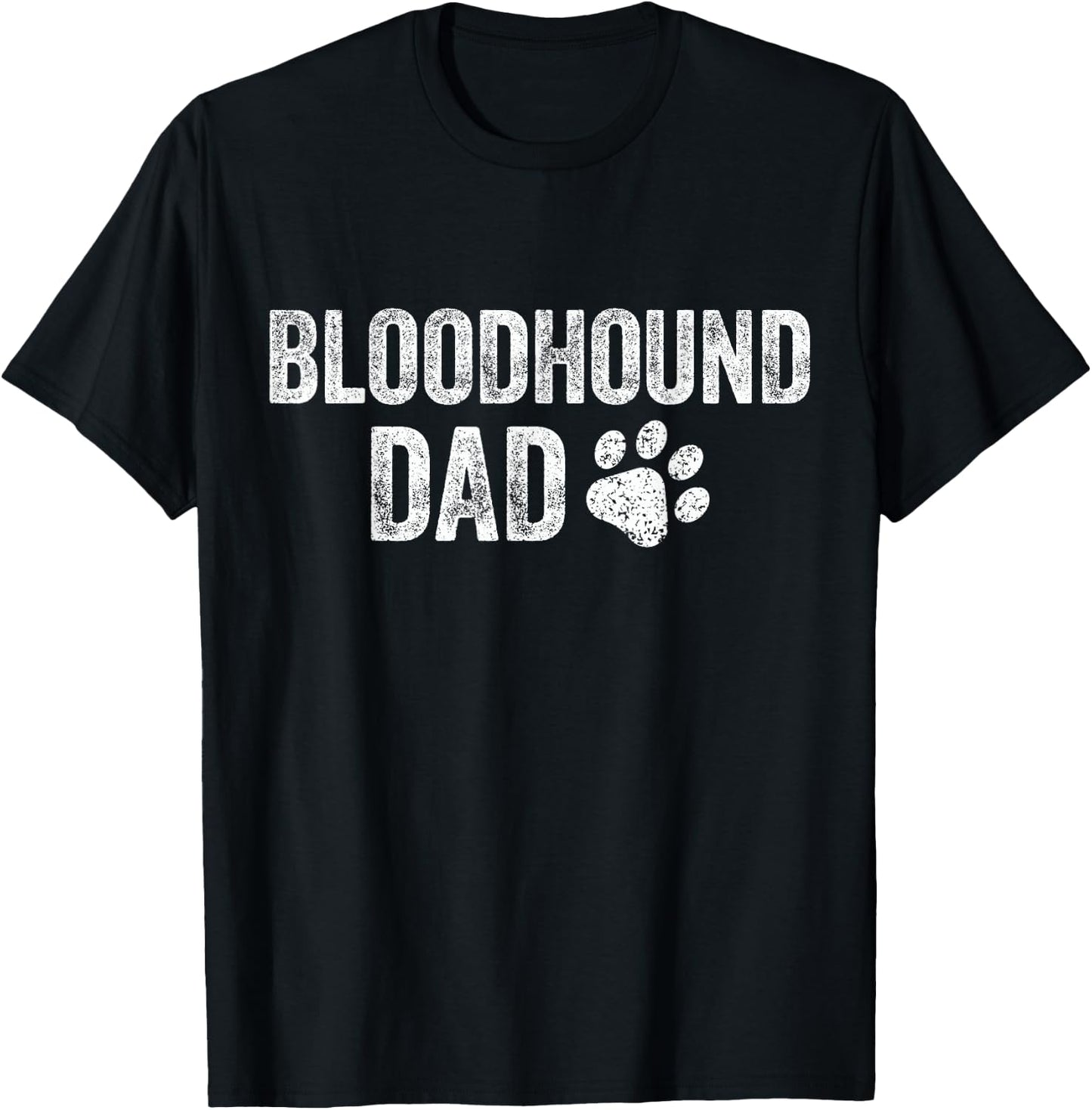 Retro Bloodhound Dad Papa Father's Day Blood Hound Lovers T-Shirt - T-Shirt | Black