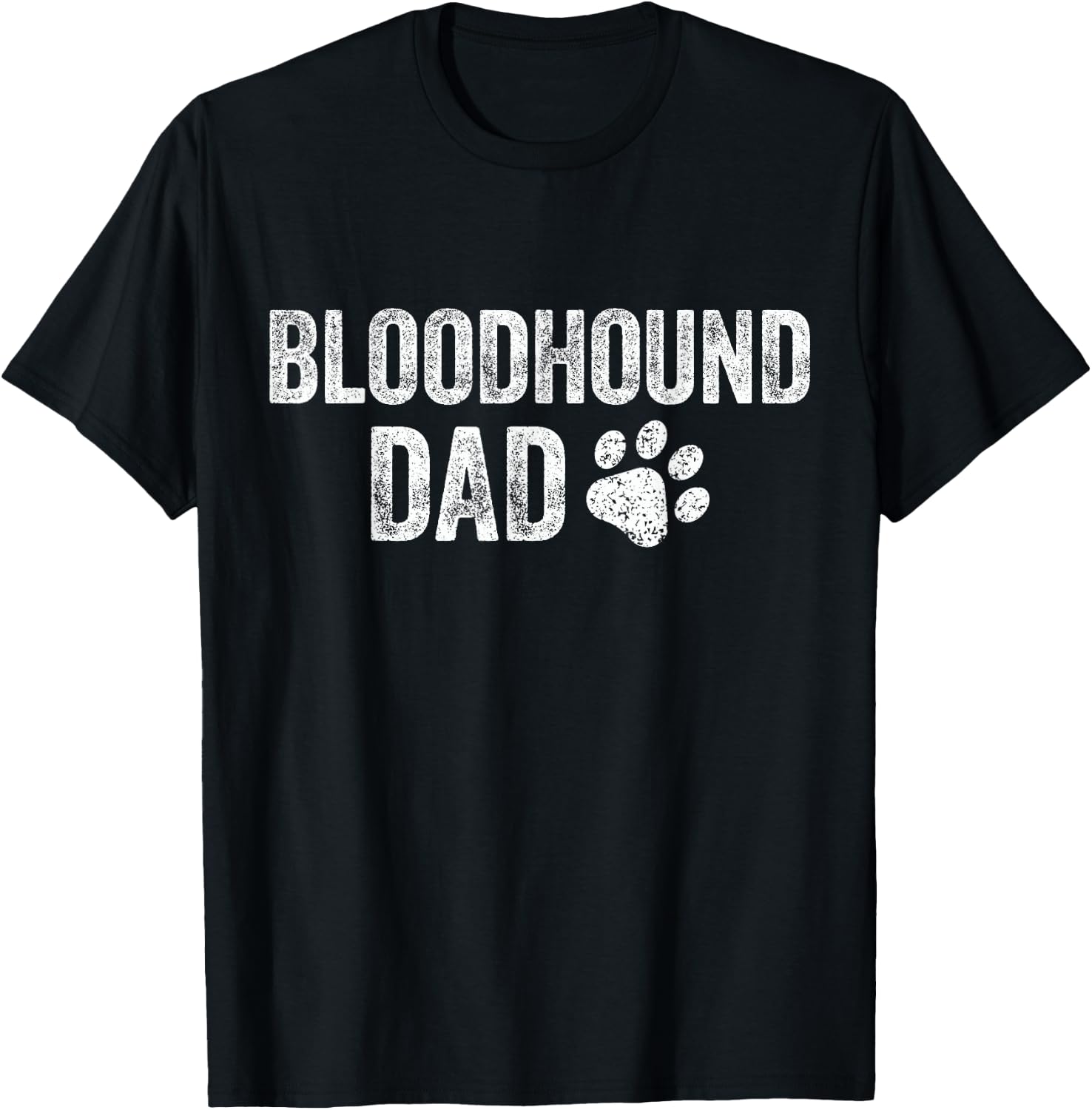Retro Bloodhound Dad Papa Father's Day Blood Hound Lovers T-Shirt - T-Shirt | Black