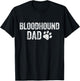 Retro Bloodhound Dad Papa Father's Day Blood Hound Lovers T-Shirt - T-Shirt | Black