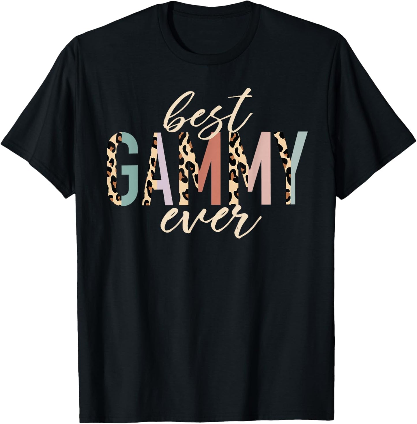 Best Gammy Ever Gifts Leopard Print Mother's Day T-Shirt - T-Shirt | Black