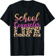 School Counselor Life Leopard Cheetah Print Appreciation T-Shirt - T-Shirt | Black
