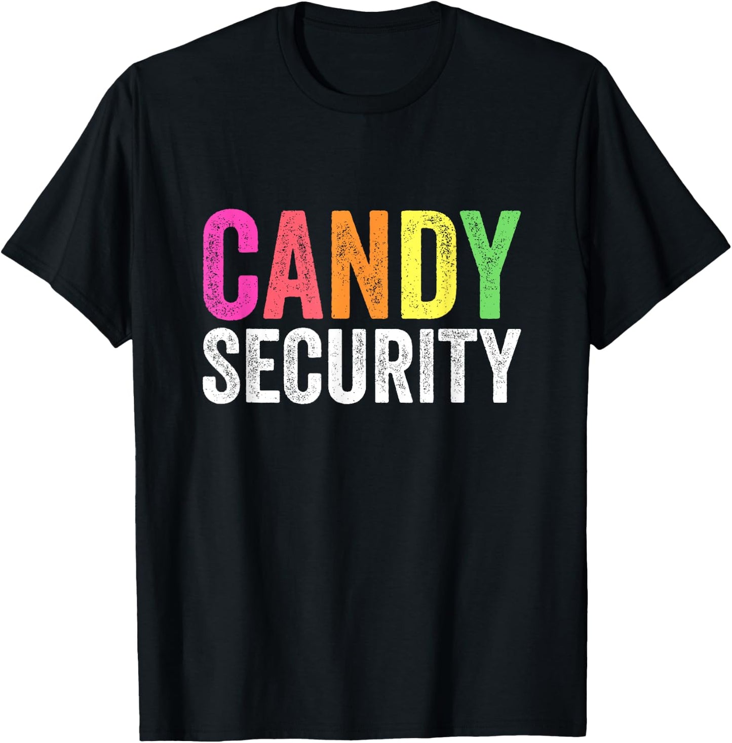Funny Candy Security Halloween Costume T-Shirt - T-Shirt | Black