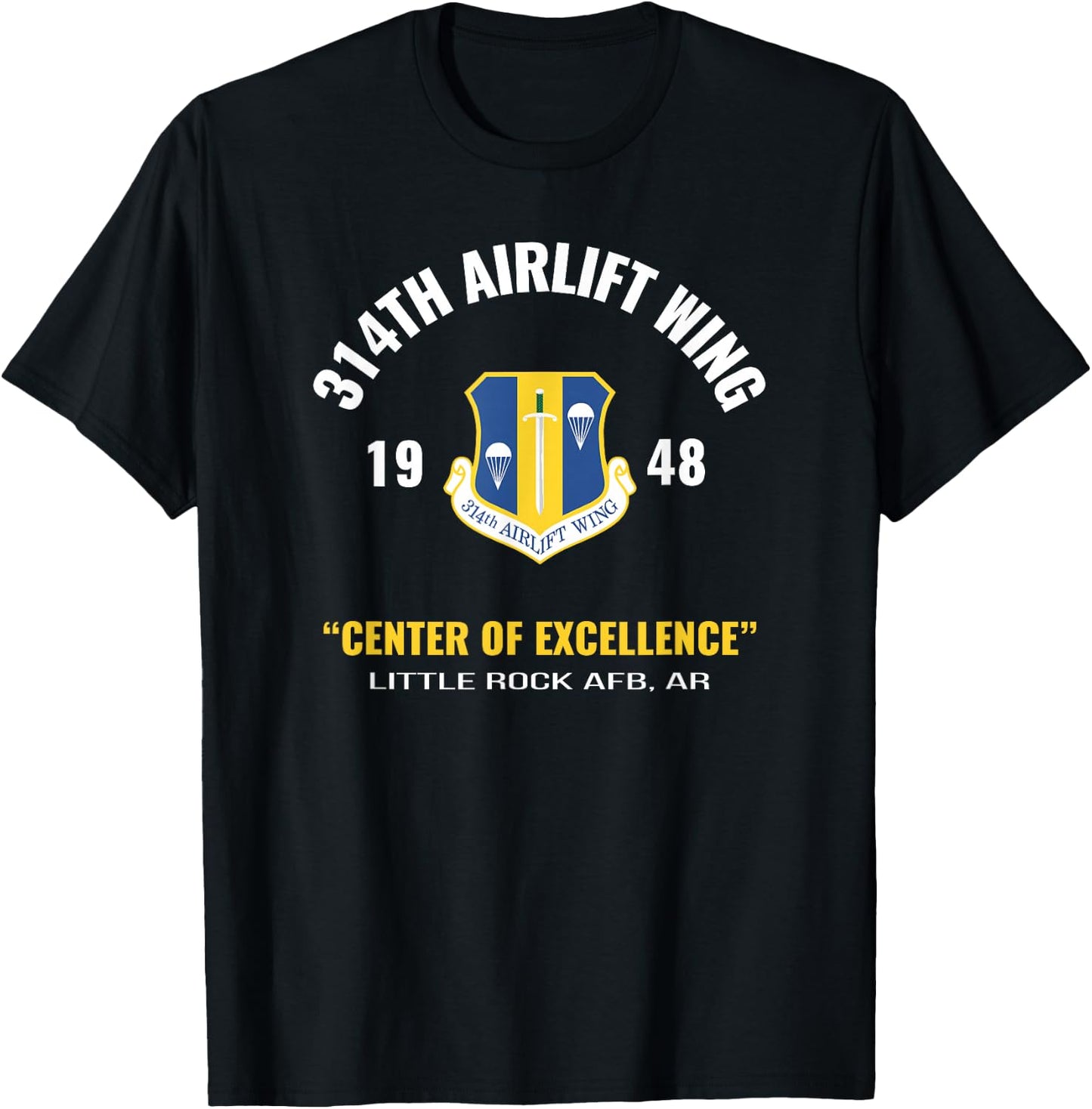 Military 314th Airlift Wing T-Shirt - T-Shirt | Black