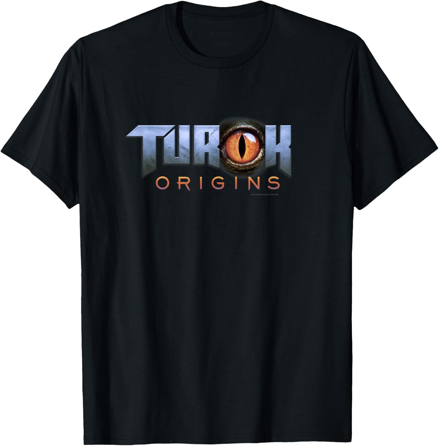 Turok : Origins Logo, -Adults, Black, Small, Short Sleeve, Cotton 80% Polyester 20%, Gaming T-Shirt - T-Shirt | Black