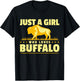 Girl Who Loves Buffalo I Women Buffalo I Daughter Buffalo T-Shirt - T-Shirt | Black