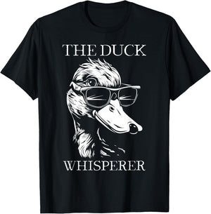 Duck Whisperer Sunglasses Funny Hunting Mallard Duck T-Shirt - T-Shirt | Black