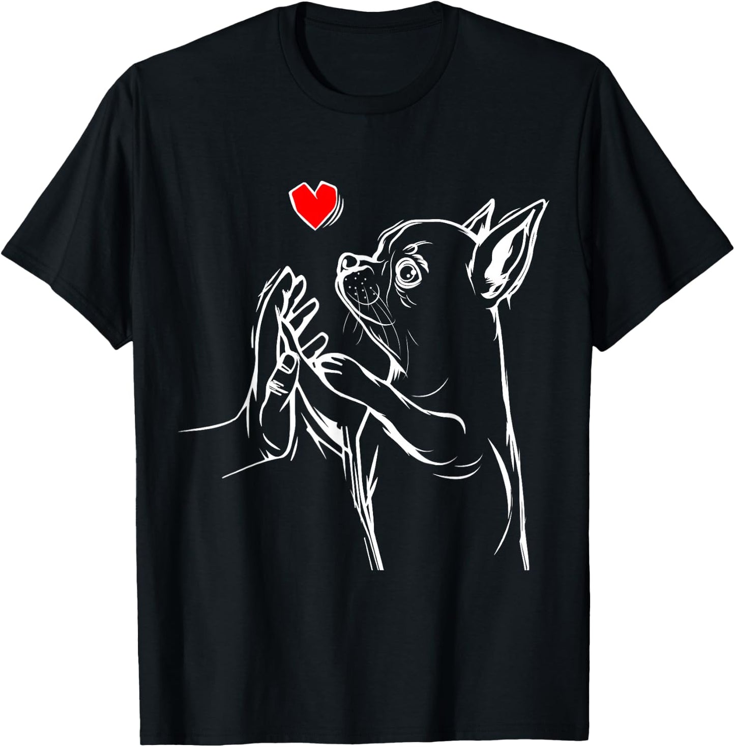 Chihuahua Dog Love Female , black, s T-Shirt - T-Shirt | Black