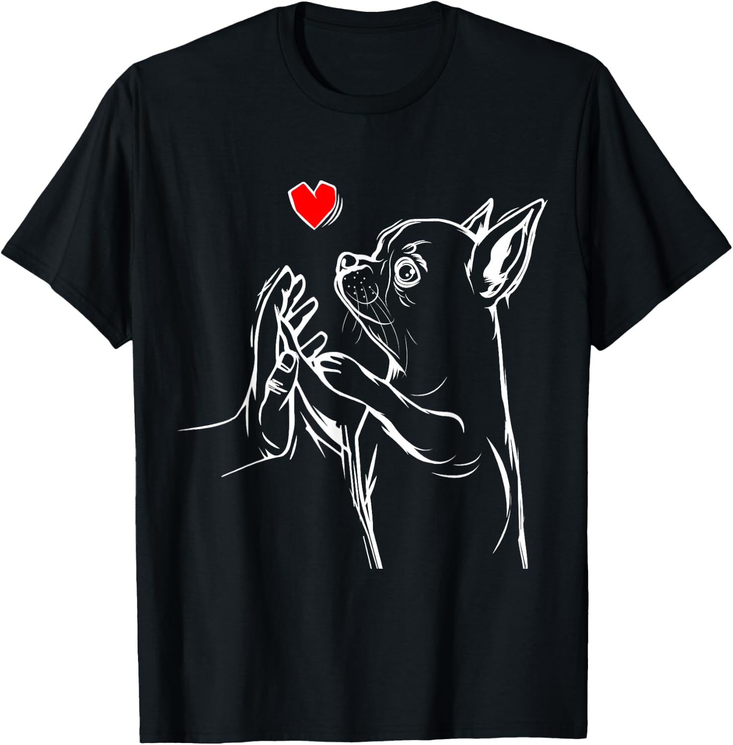 Chihuahua Dog Love Female , black, s T-Shirt - T-Shirt | Black