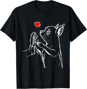 Chihuahua Dog Love Female , black, s T-Shirt - T-Shirt | Black