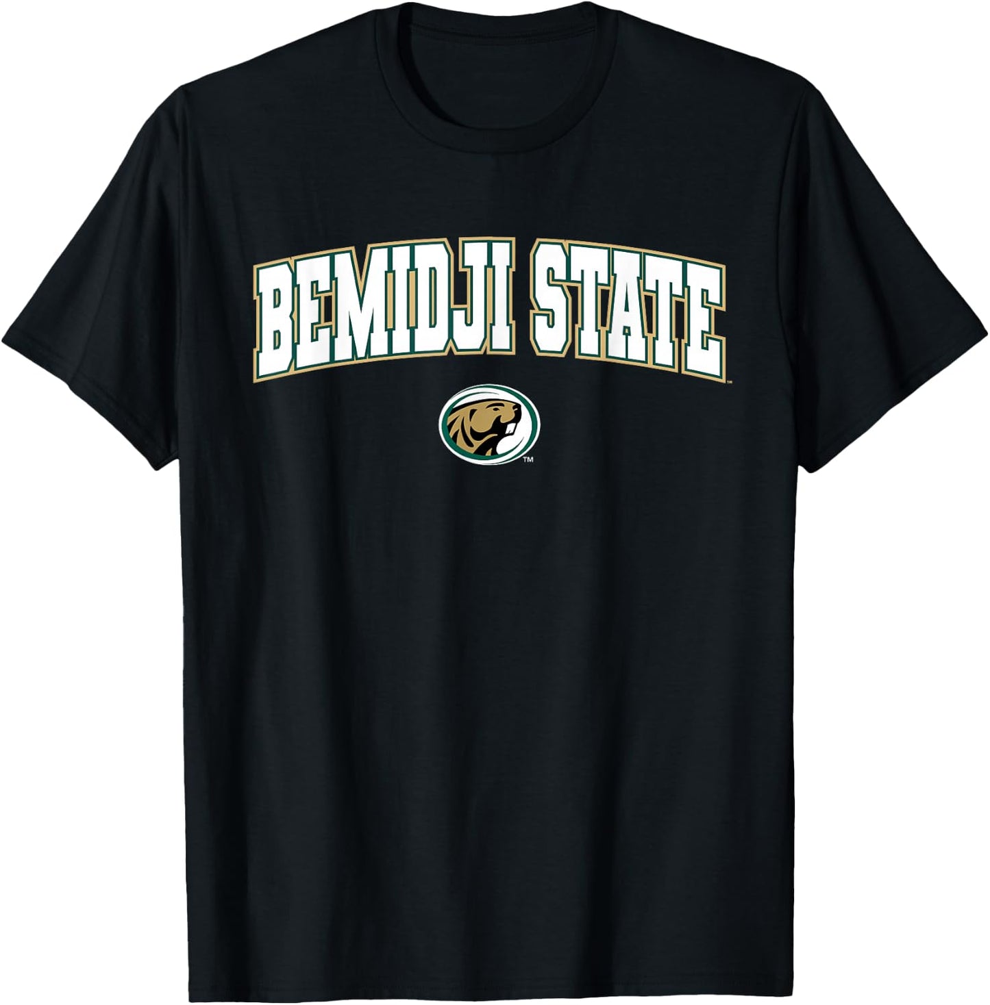Bemidji State University BSU Beavers Arch Logo T-Shirt - T-Shirt | Black