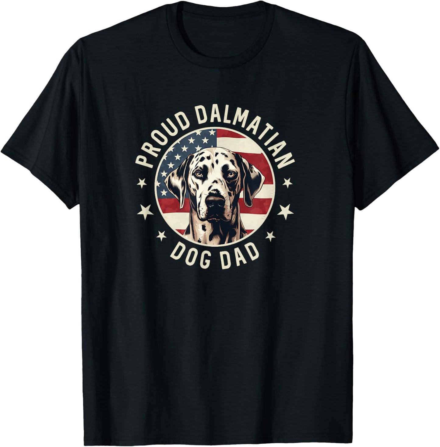 Dalmatian Gifts , Proud Dalmatian Dog Dad T-Shirt - T-Shirt | Black