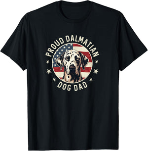 Dalmatian Gifts , Proud Dalmatian Dog Dad T-Shirt - T-Shirt | Black