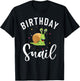 Birthday Snail Birthday T-Shirt - T-Shirt | Black
