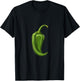 Green Chili Hot Chili Spicy Food Pepper T-Shirt - T-Shirt | Black