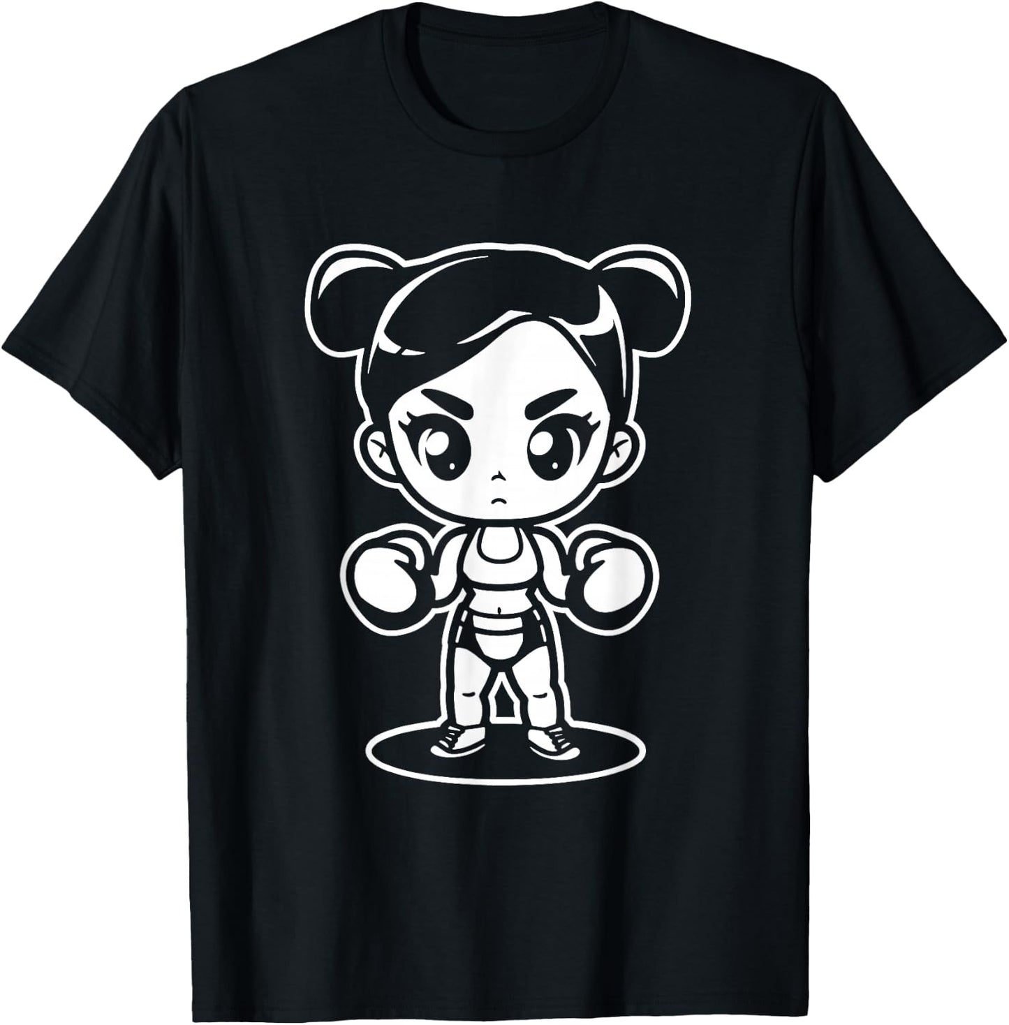 Funny Boxing Girl Sparring for Girls T-Shirt - T-Shirt | Black