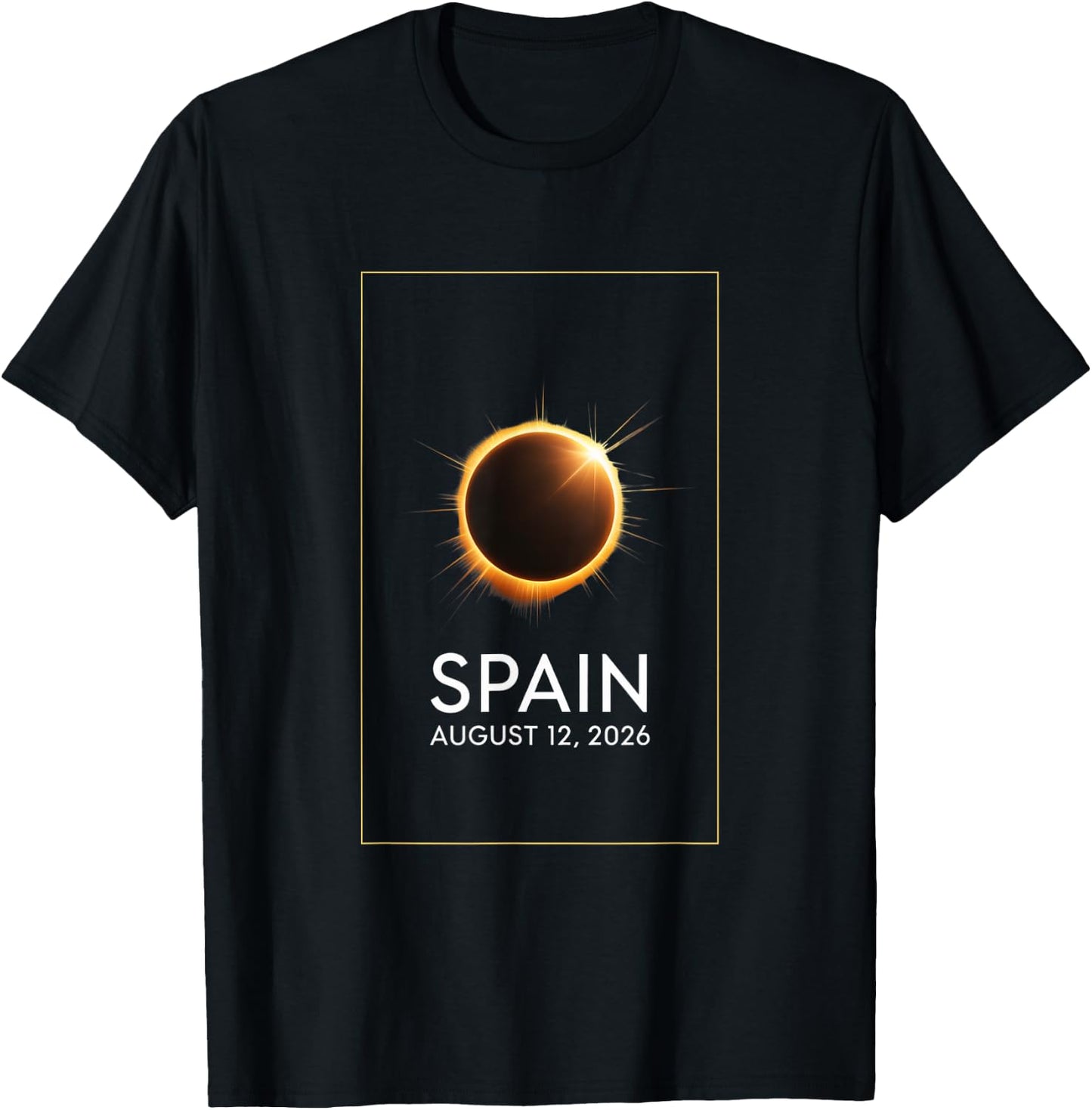 Eclipse Solaire 12 août 2026 Espagne Total T-Shirt - T-Shirt | Black