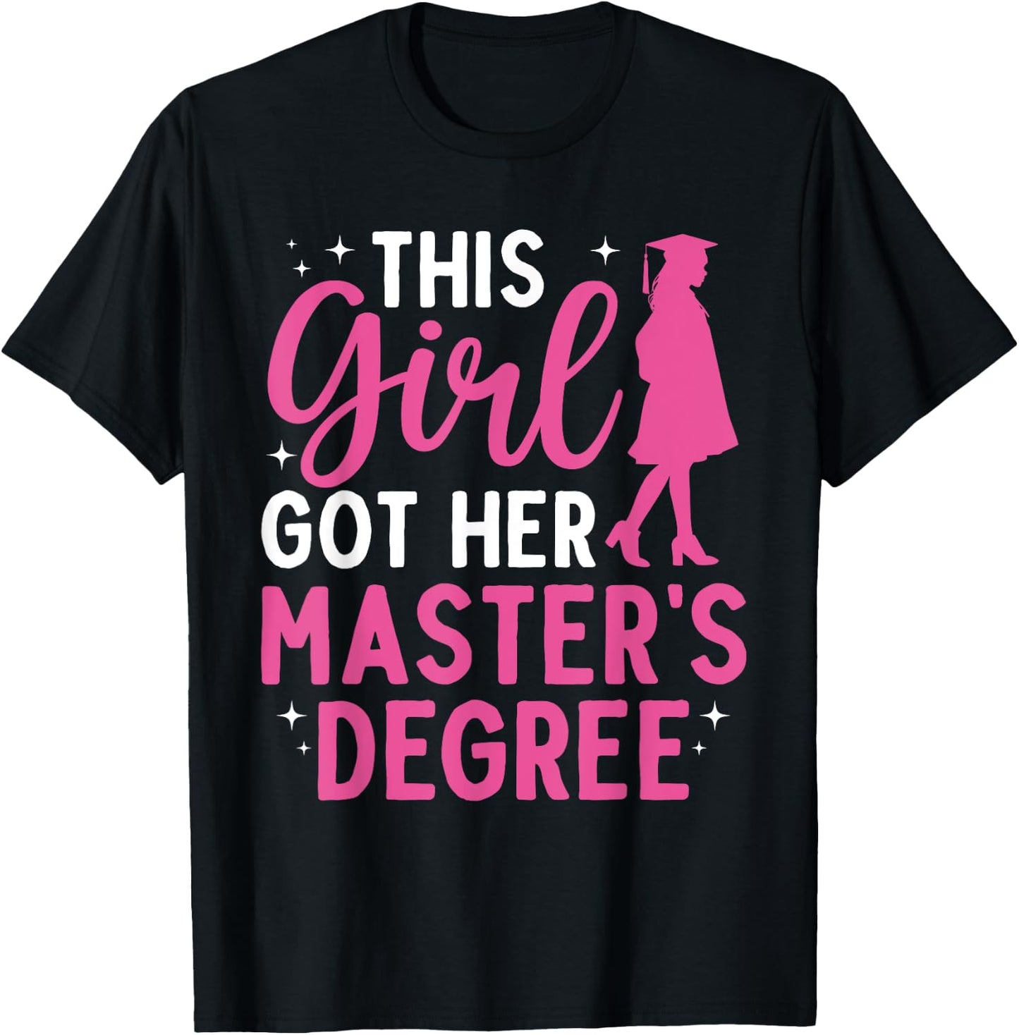 Masters Degree Art Girls Masters Degree Graduation T-Shirt - T-Shirt | Black