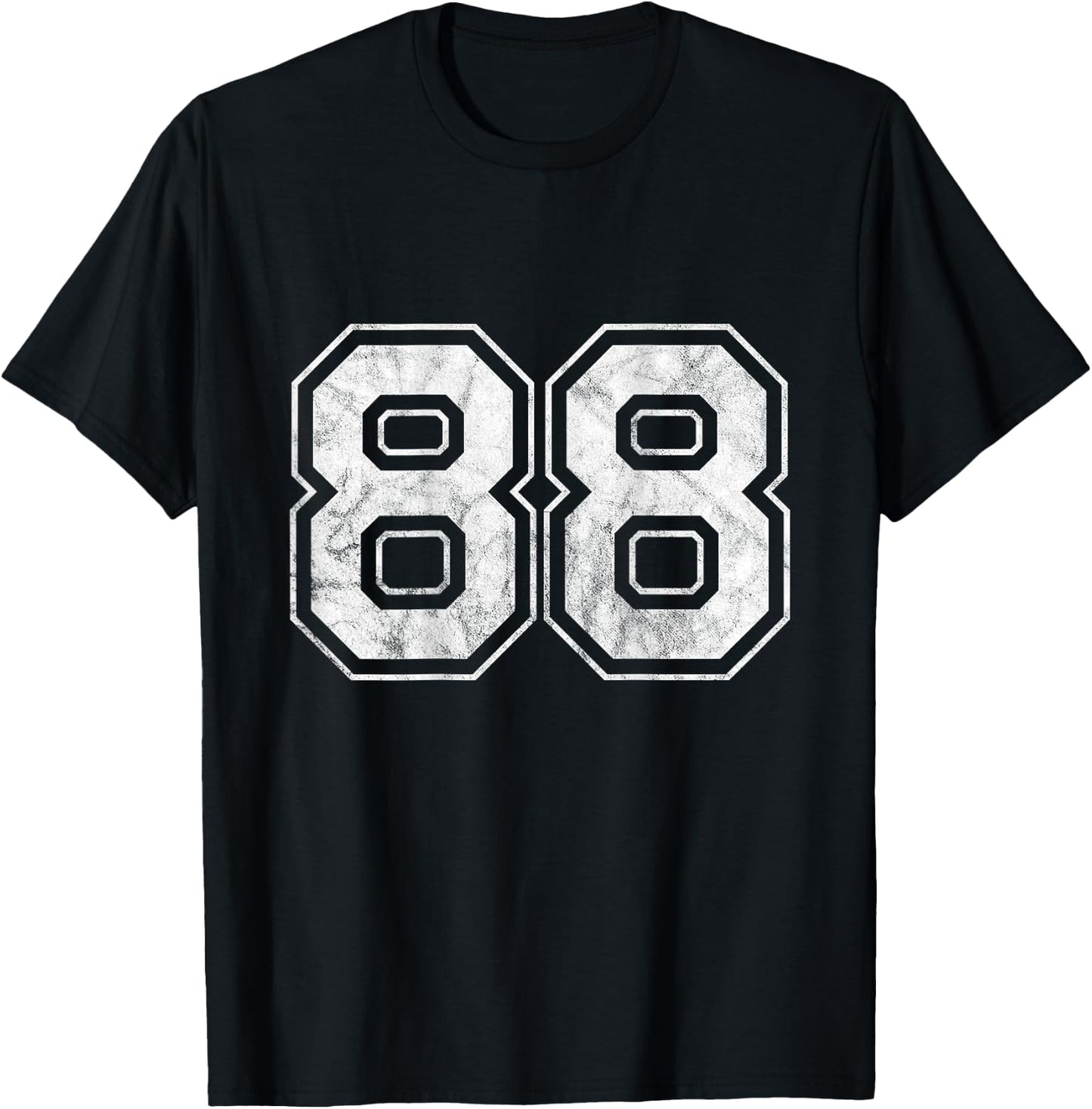 Number 88 on the back , black T-Shirt - T-Shirt | Black