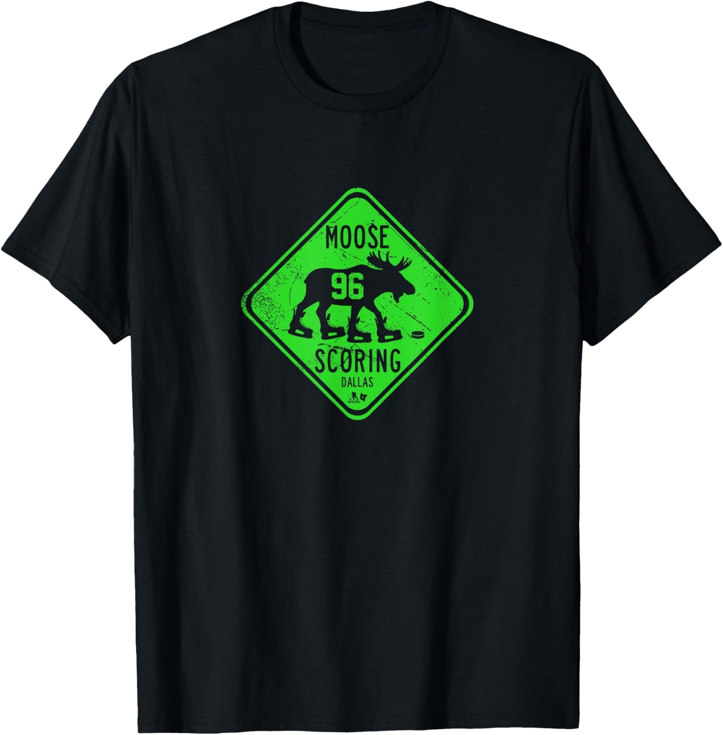 Mikko Rantanen: Moose Scoring Sign - Dallas Hockey T-Shirt - T-Shirt | Black