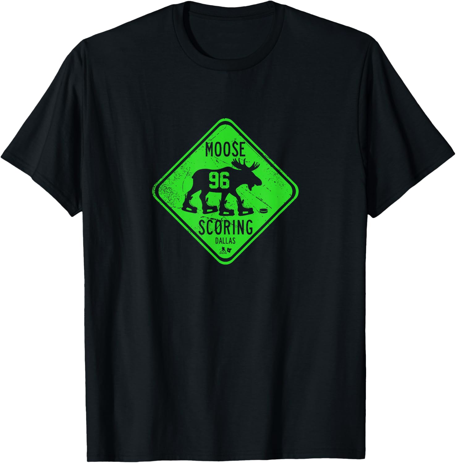 Mikko Rantanen: Moose Scoring Sign - Dallas Hockey T-Shirt - T-Shirt | Black