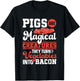 Bacon Meat Lover Pigs Are Magical Creatures Bacon T-Shirt - T-Shirt | Black