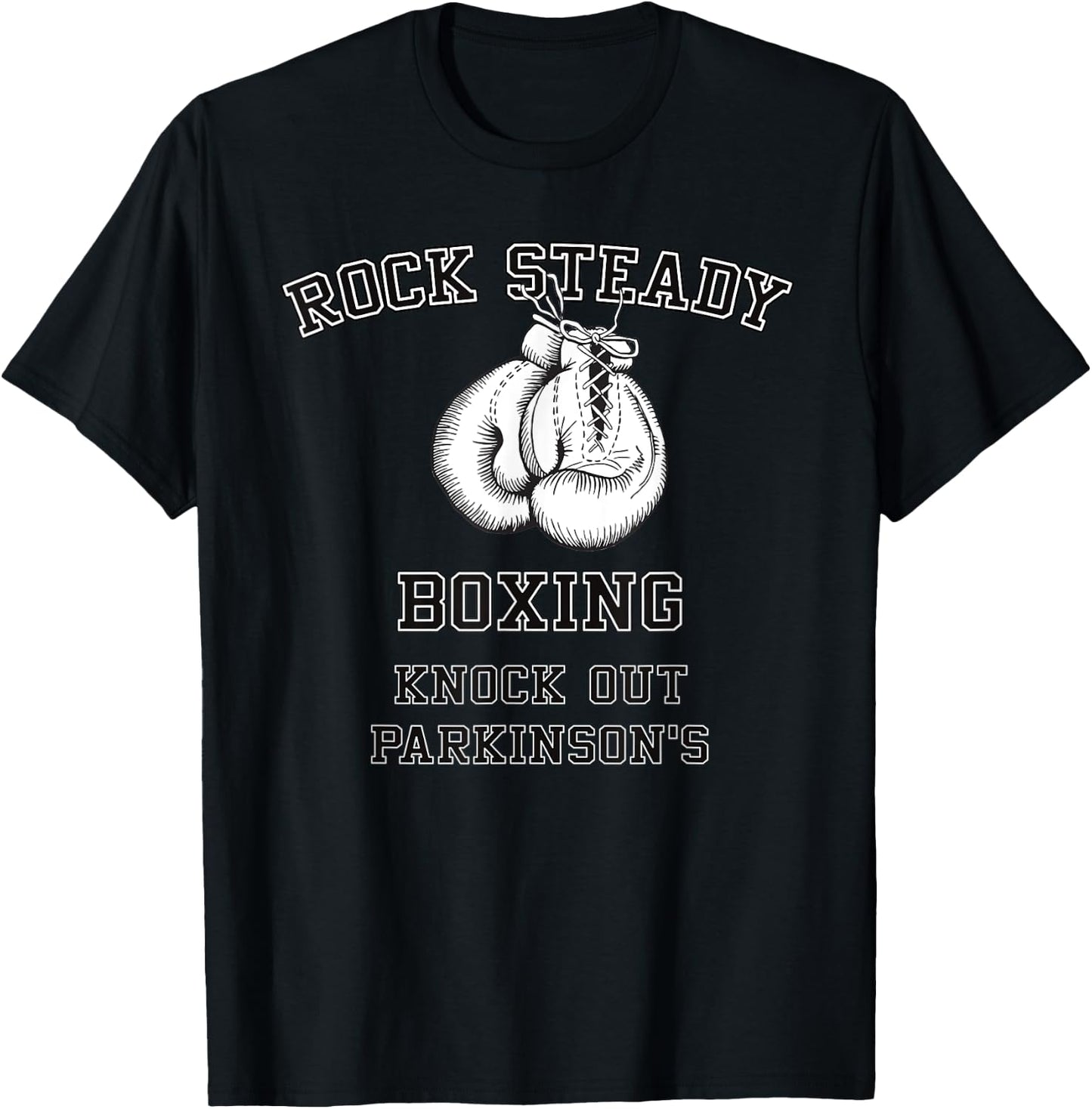 Rock Steady Boxing Knock Out Parkinson's Shirt T-Shirt - T-Shirt | Black
