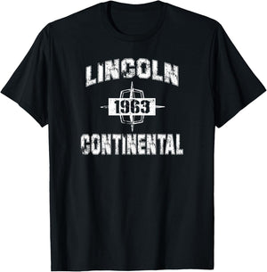 1963 Lincoln Continental University T-Shirt - T-Shirt | Black