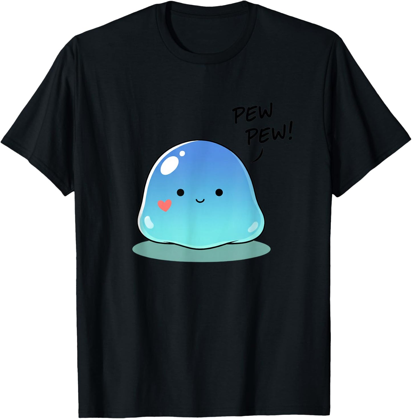 Pew Pew Kawaii Slime Cute Anime Jelly Funny Gaming T-Shirt - T-Shirt | Black