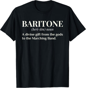 Baritone Definition Funny Marching Band Camp Gift T-Shirt - T-Shirt | Black