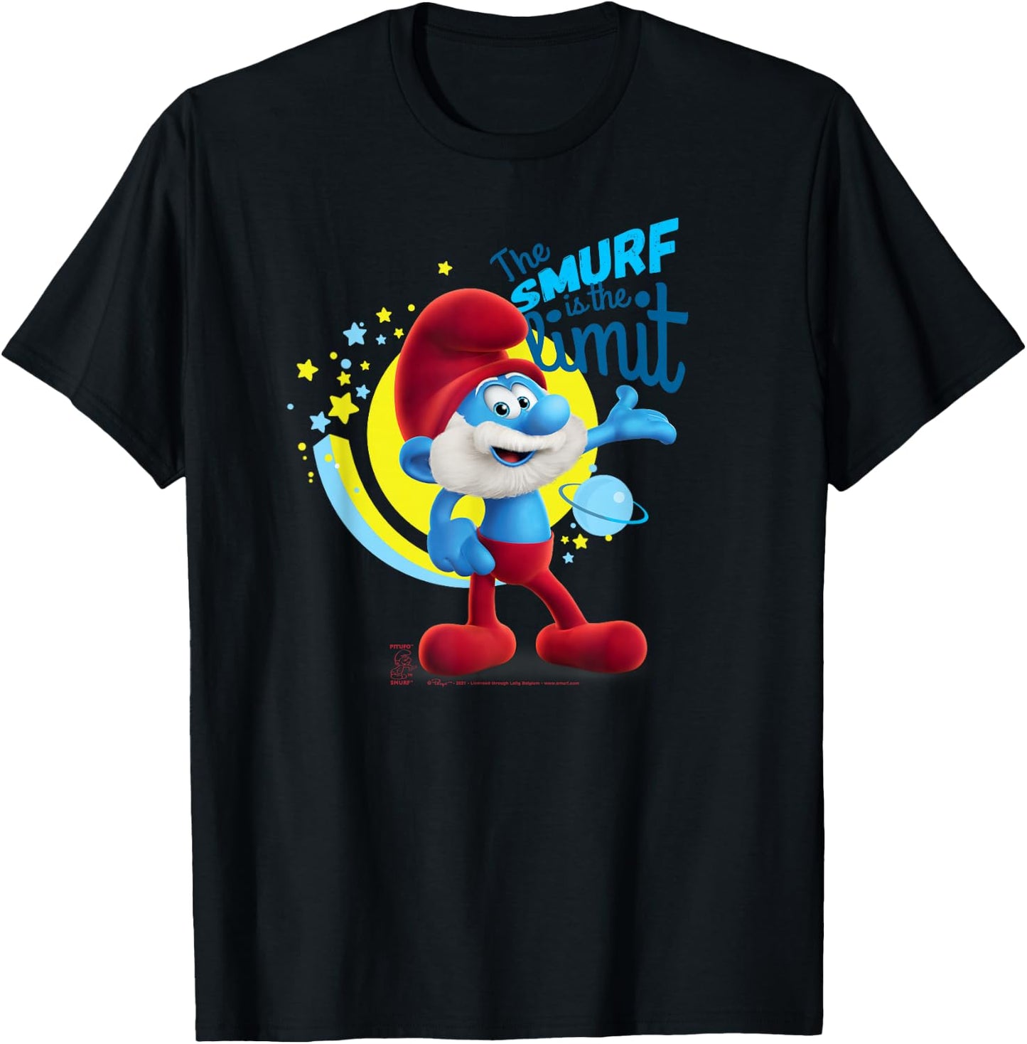 The Smurfs Papa Smurf The Smurf is The Limit T-Shirt - T-Shirt | Black