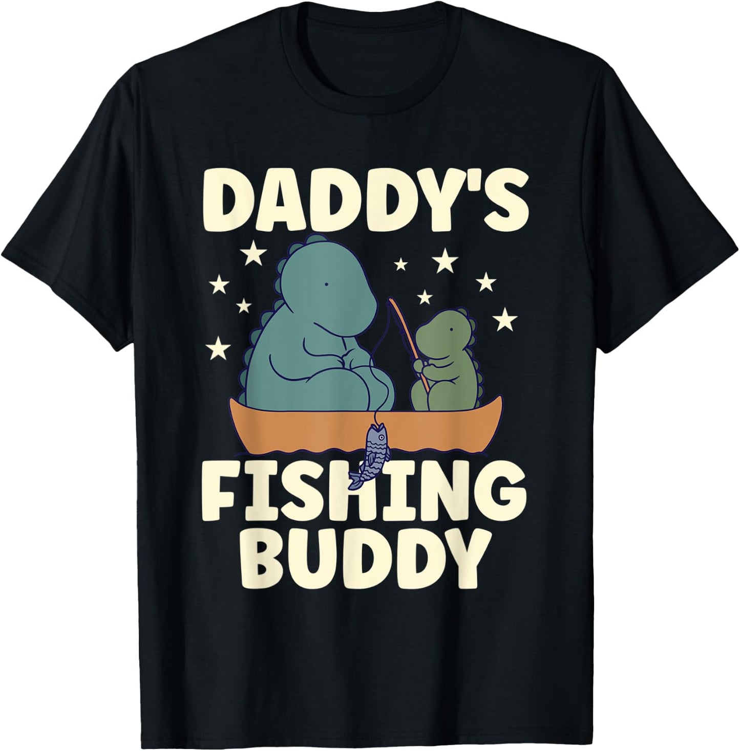 Daddy's Fishing Buddy Apparel for Fisherman Accessories Kids T-Shirt - T-Shirt | Black