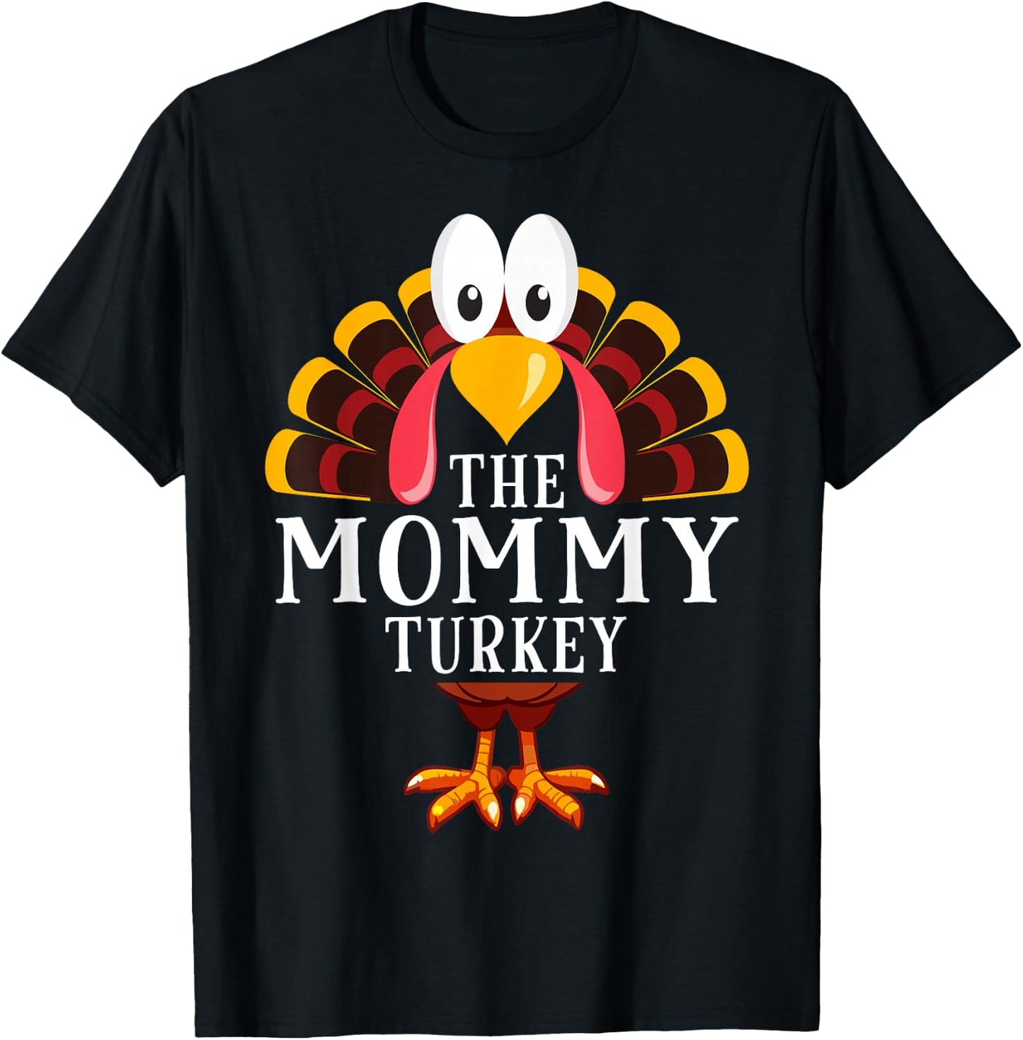 Thanksgiving The Mommy Turkey Matching T-Shirt - T-Shirt | Black