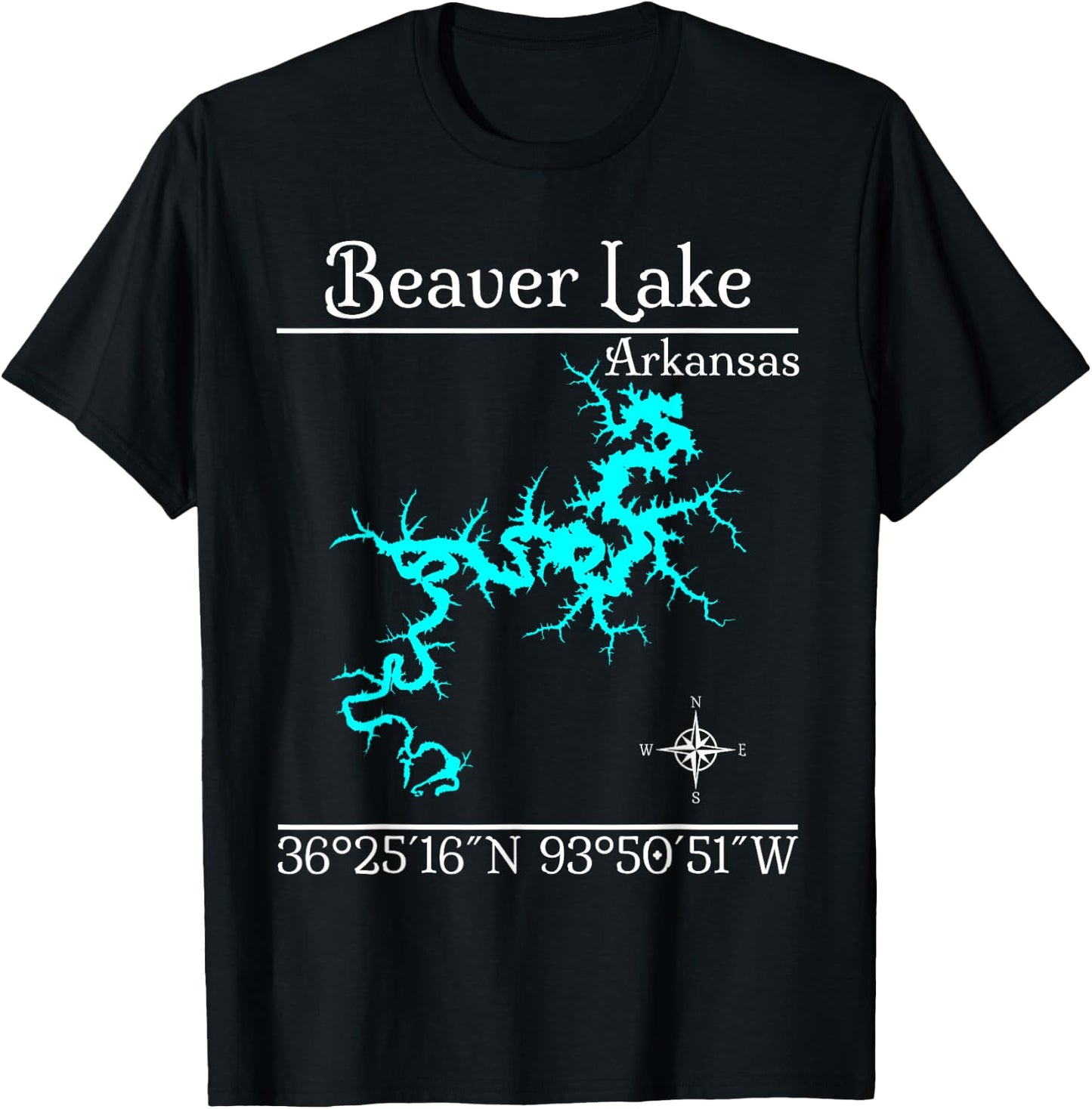 Beaver lake, Arkansas T-Shirt - T-Shirt | Black