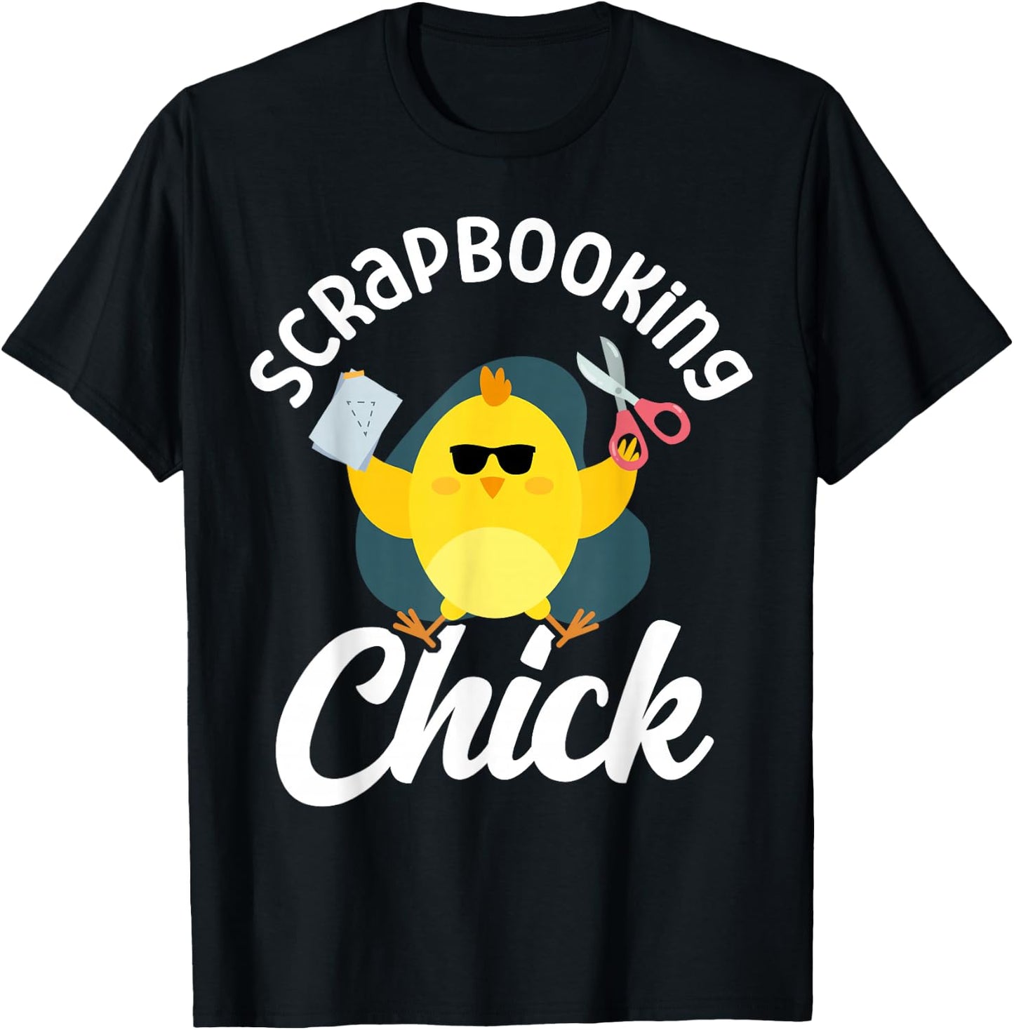 Scrapbooking Chicken Girl Scrapbooking Chick T-Shirt - T-Shirt | Black